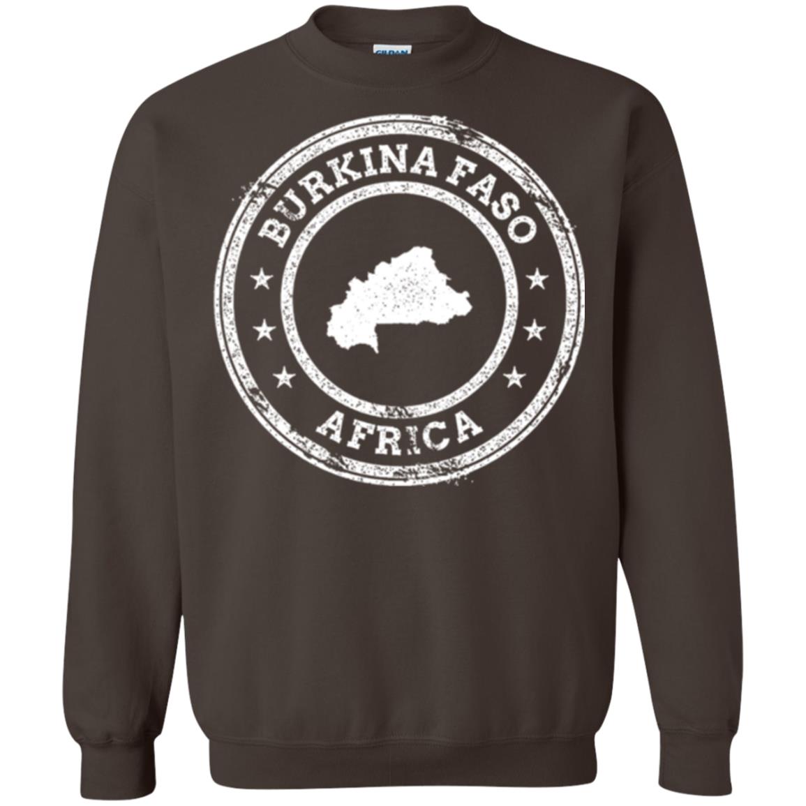 Burkina Faso Africa Passport Stamp T-shirt Dark Chocolate