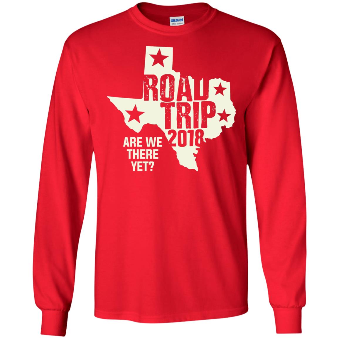 Texas Road Trip 2018 Funny Family Vacation Shirt Red