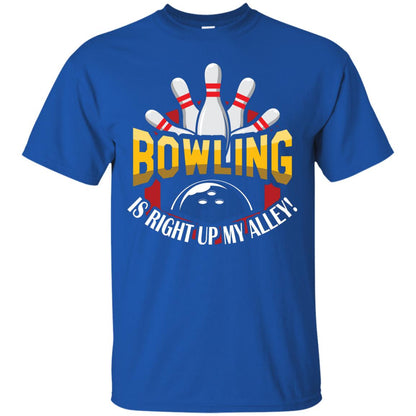 Bowler T-shirt Bowling Is Right Up My Alley Royal