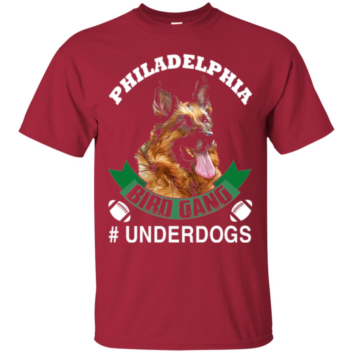 Football Lover T-shirt Philadelphia Bird Gang Underdogs 2018 Cardinal