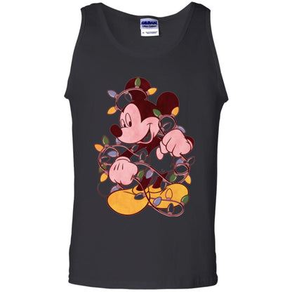 Christmas Lights T-shirt Disney Mickey Mouse Black