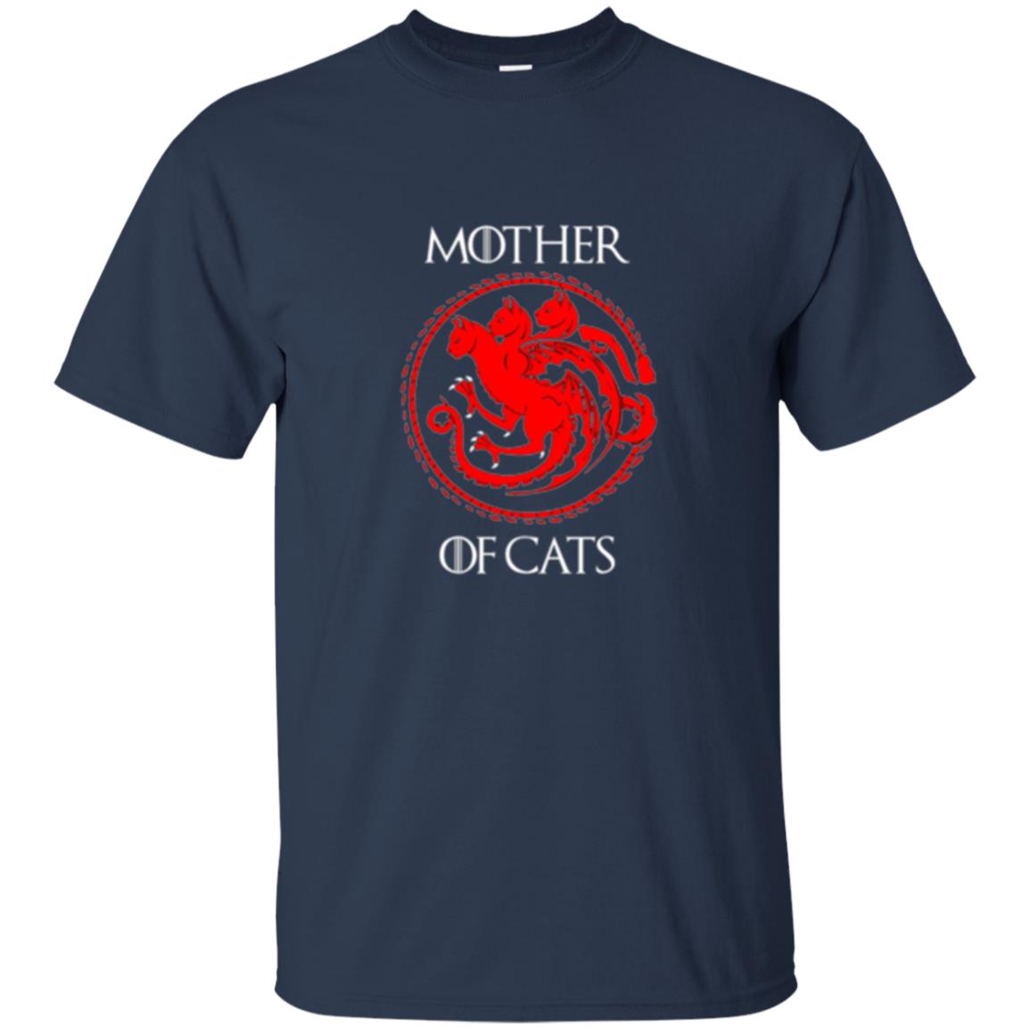 Cat Lovers T-shirt Mother Of Cat Navy