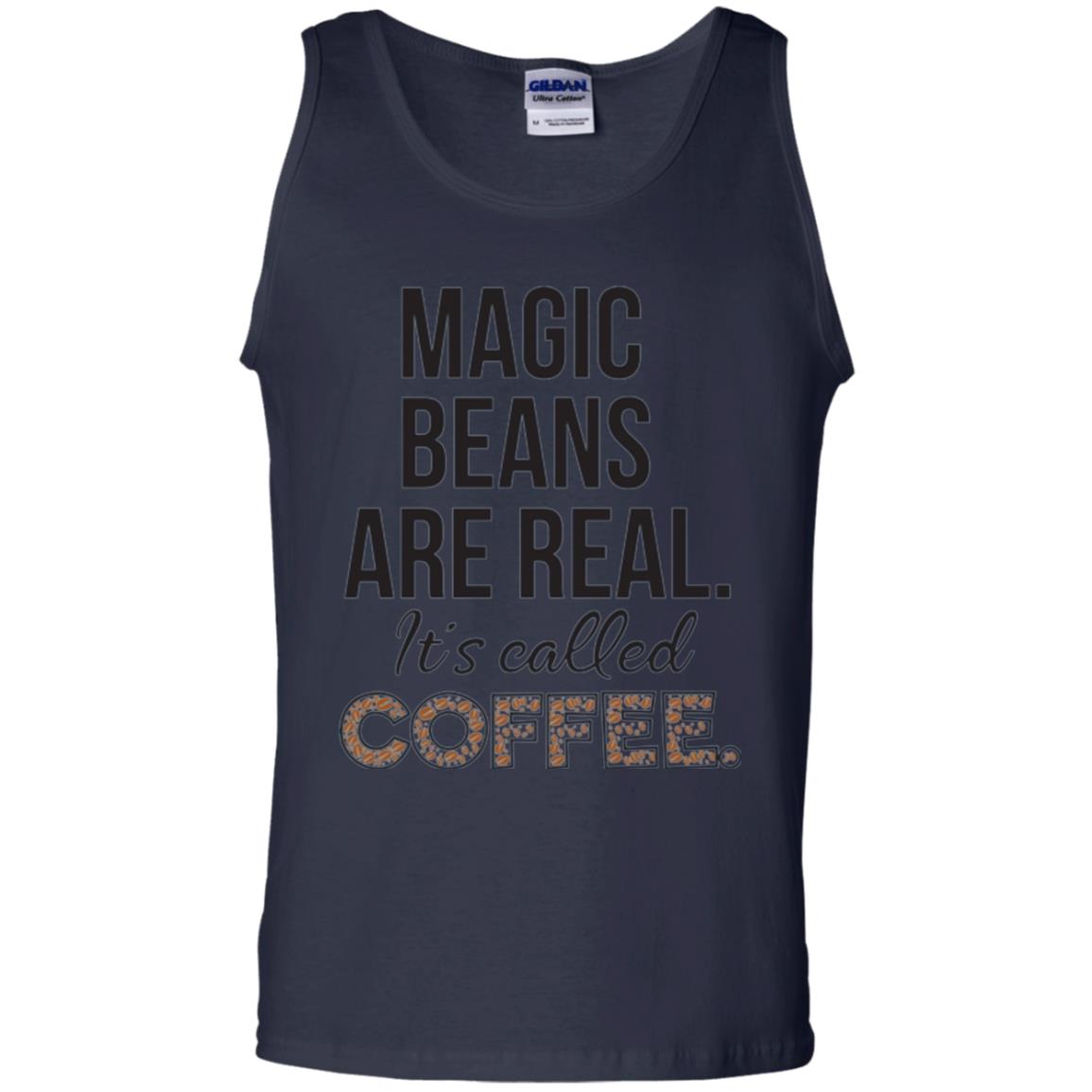 Coffee Lovers T-shirt Magic Beans Are Real It_s Called Coffee Navy