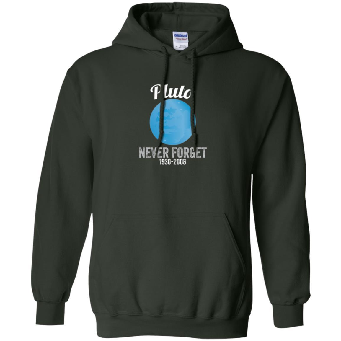 Science T-shirt Pluto Never Forget T-shirt Forest Green