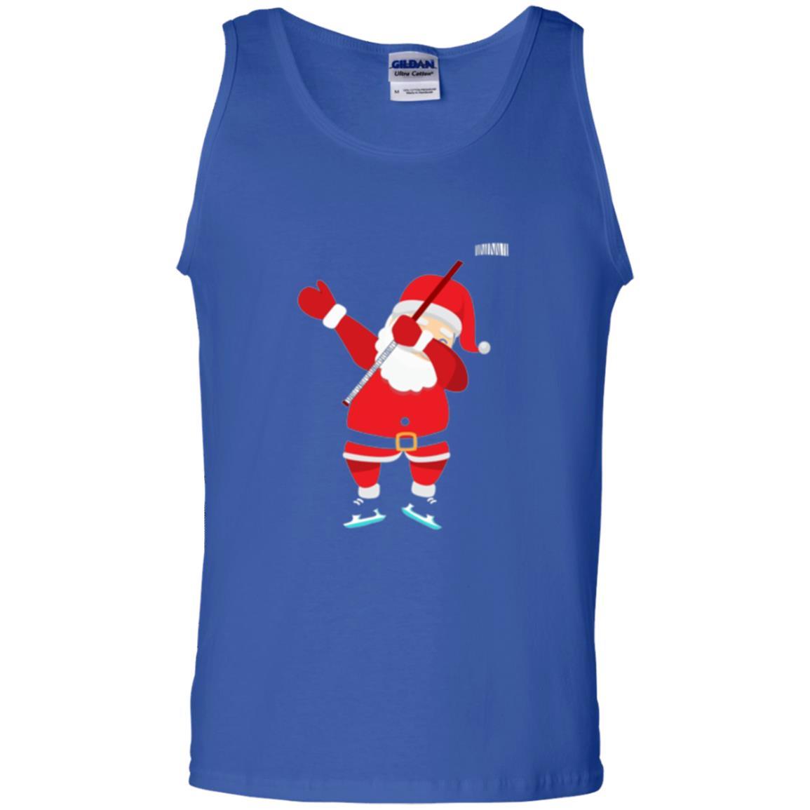 Christmas T-shirt Santa Claus Dabbing Hockey Royal