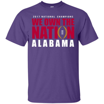 Football T-shirt 2017 National Champions We Own The Nation Alabama Purple