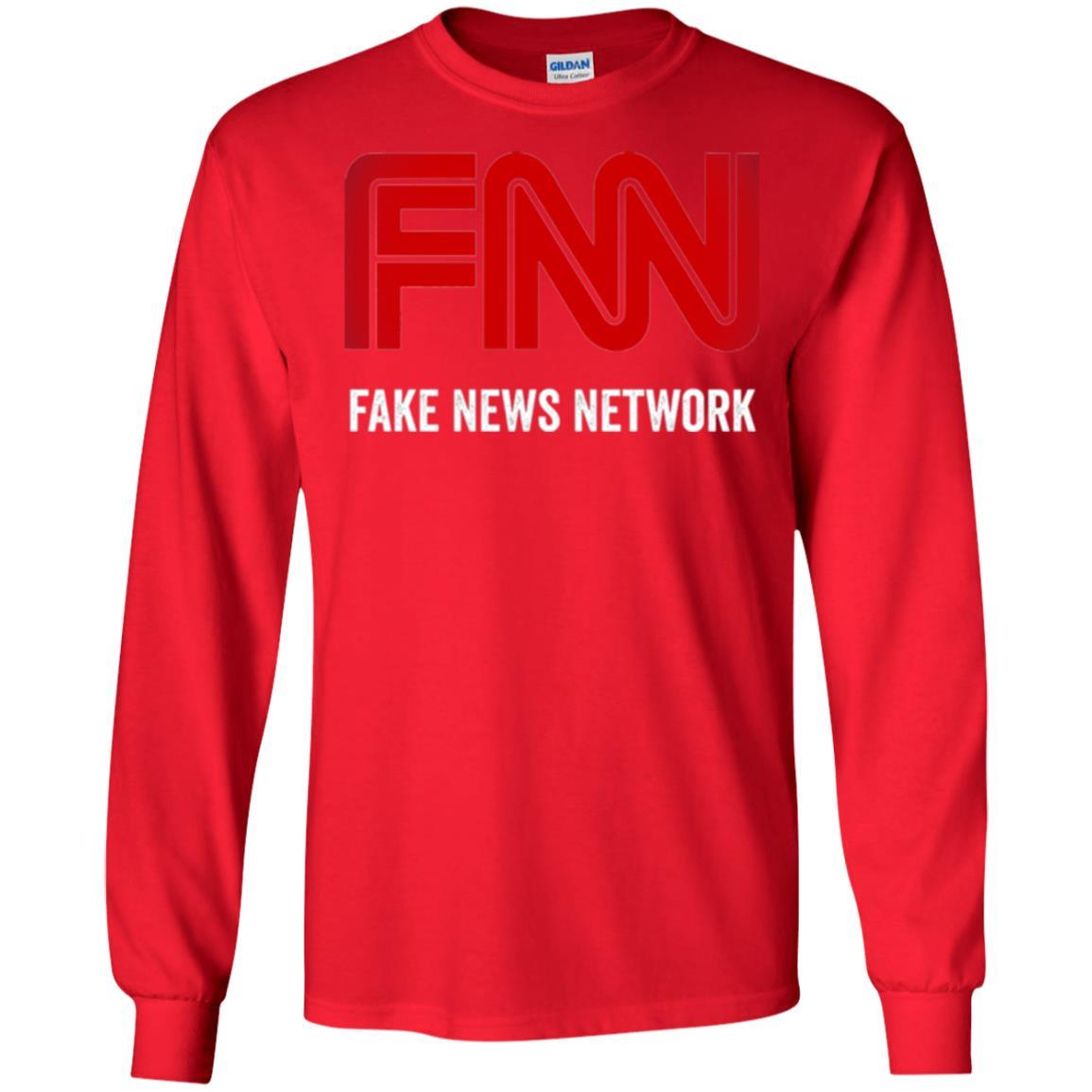 Anti Trump T-shirt Fnn The Fake News Network Red