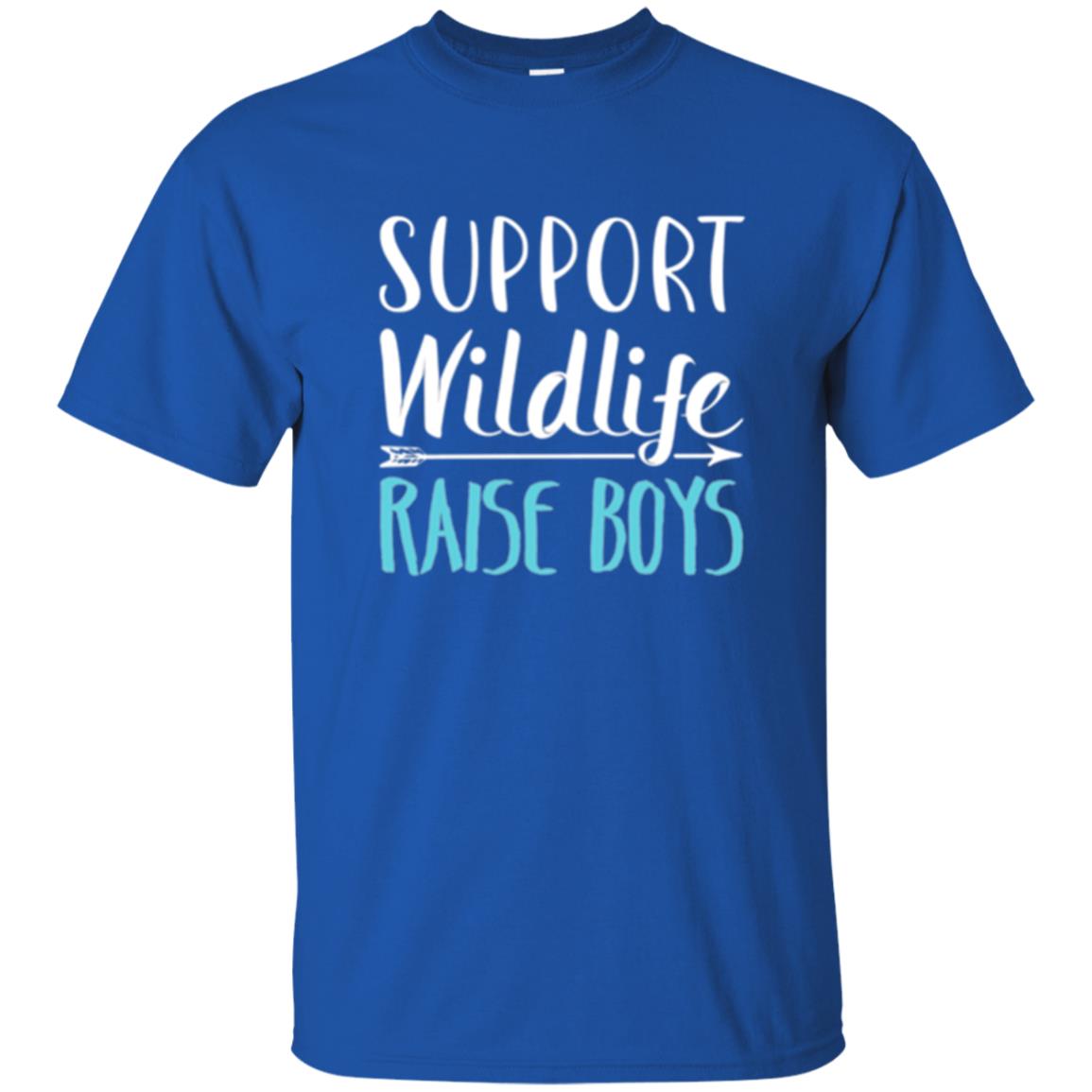 Funny Mother_s Day T-shirt Support Wildlife Raise Boys Royal