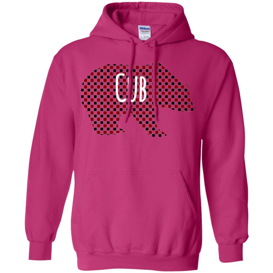 Family Christmas T-shirt Red Plaid Cub Bear Heliconia