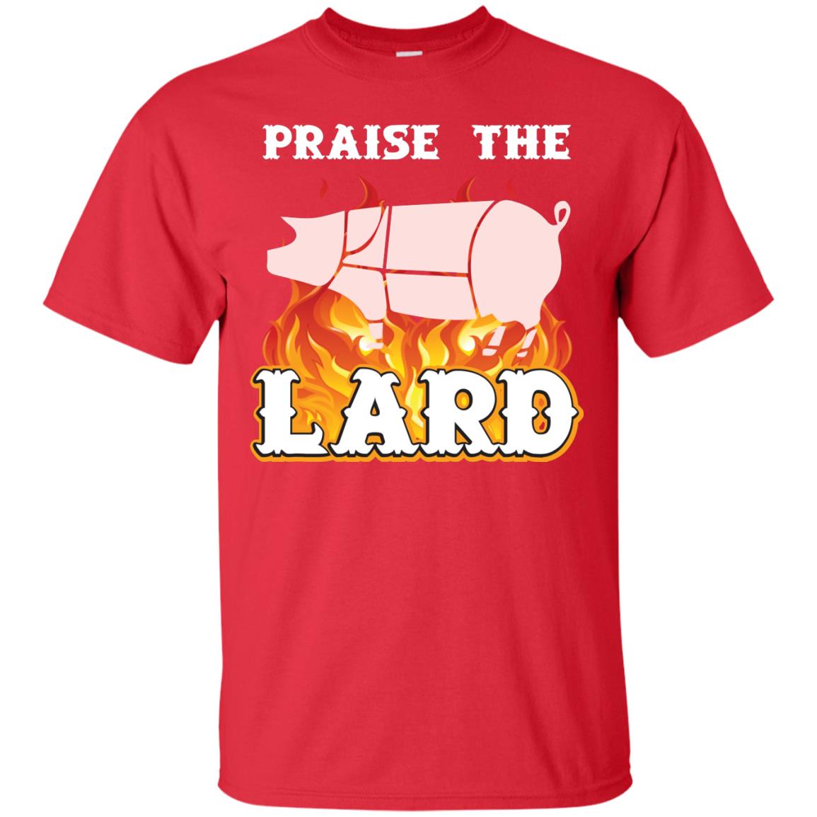 Praise The Lard Bbq Bacon T-shirt Red