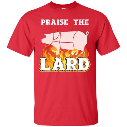 Praise The Lard Bbq Bacon T-shirt Red