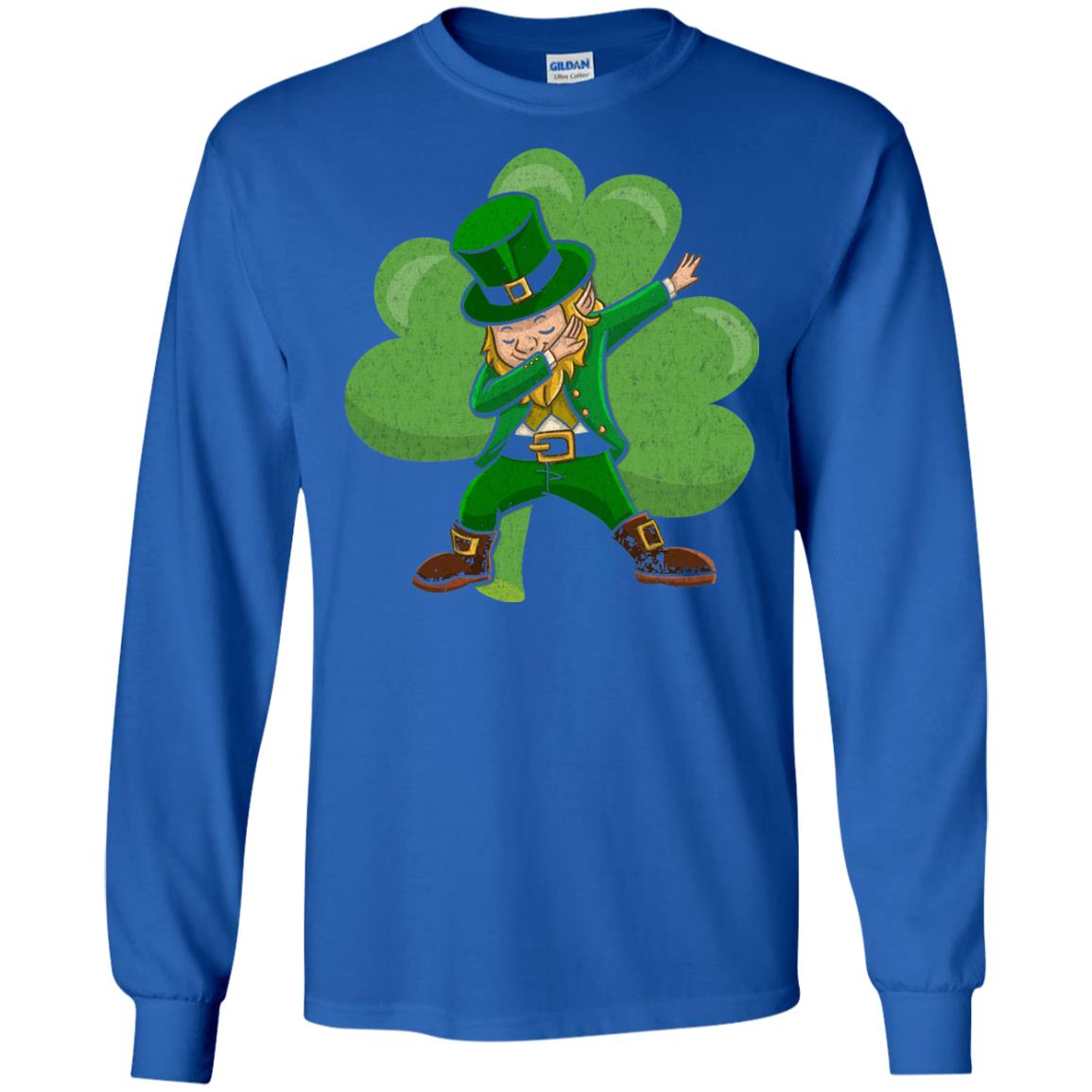 Funny Dabbing Leprechaun Shirt St Patricks Day T-shirt Royal