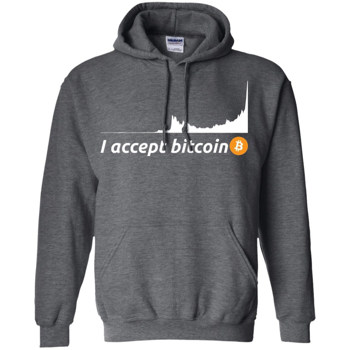 Cryptocurrency T-shirt I Accept Bitcoin Dark Heather