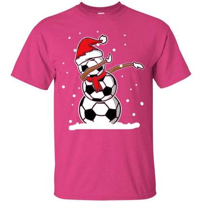 Christmas T-shirt Dabbing Snowman Soccer Heliconia