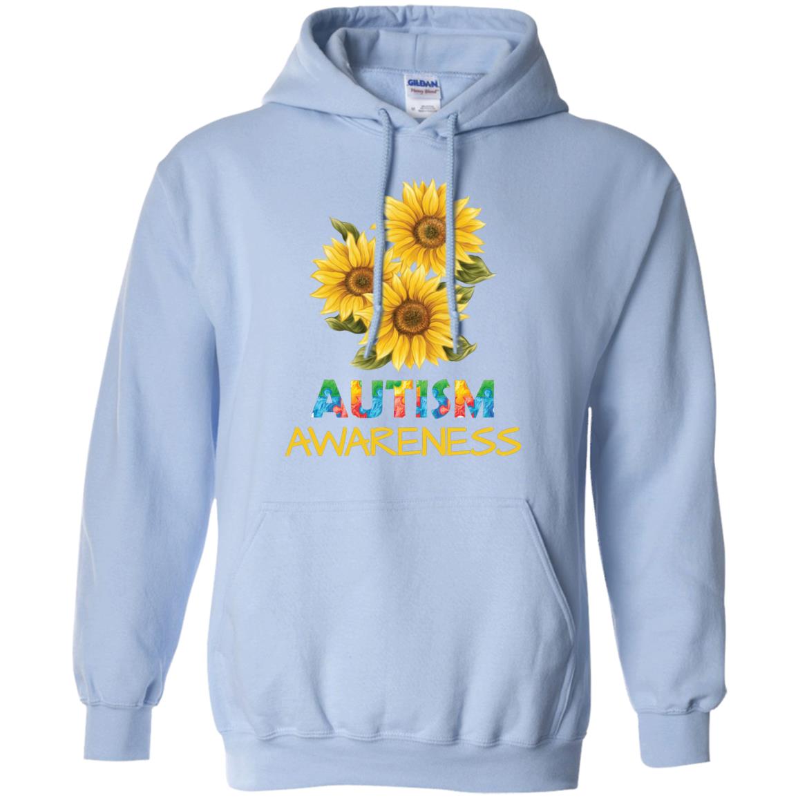 Autism Awareness Sunflower Shirt Light Blue