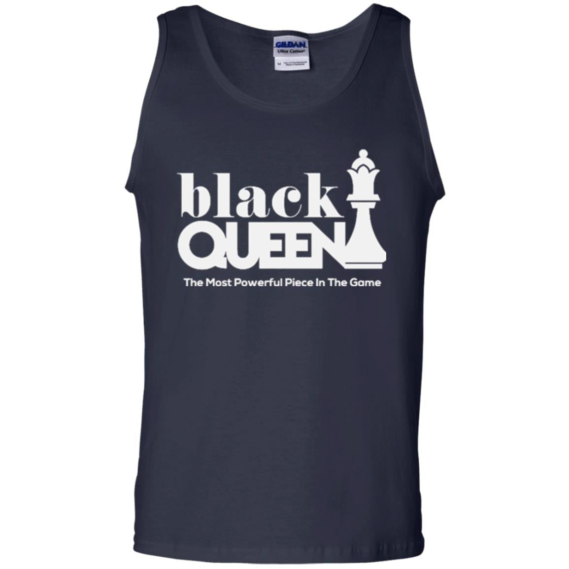 Black Queen The Most Powerful Piece In The Game Proud Black Woman T-shirt Navy