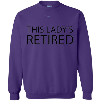 Retirement T-shirt This Lady Is Retired Purple