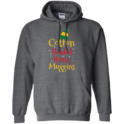 Funny Elf T-shirt Cotton Headed Ninny Muggins Dark Heather