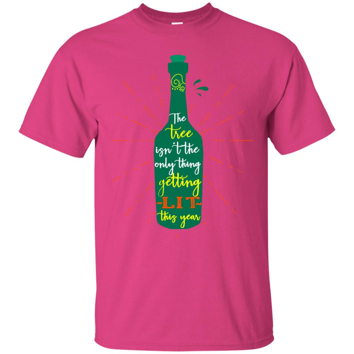 The Tree Isn't The Only Thing Getting Lit This Year Drinking Gift Shirt Heliconia
