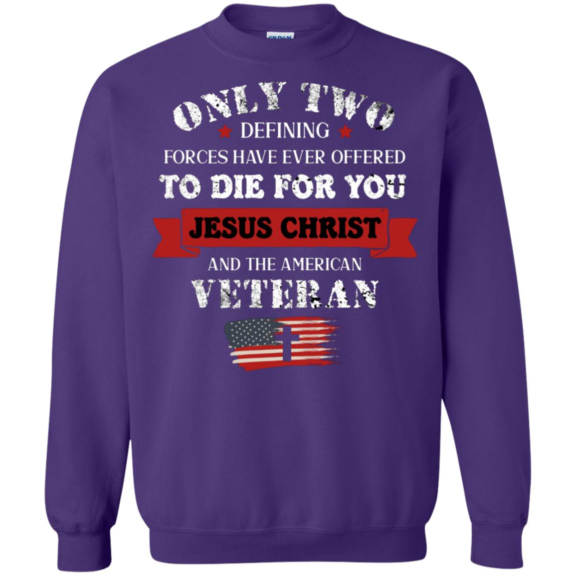 Only Two Defining Forces Have Ever Offered To Die For You Jesus Christ And The American Veteran Purple