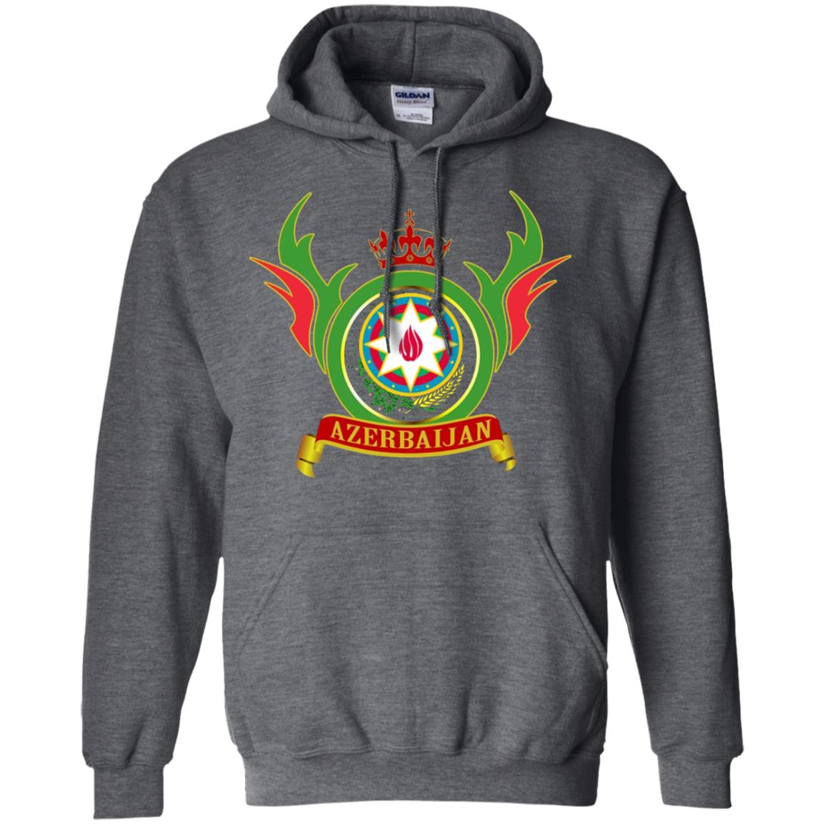 Azerbaijan Arms Coat Flag T-shirt Dark Heather