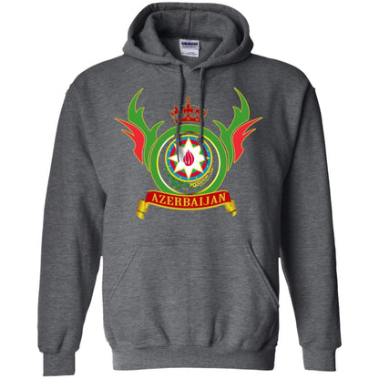 Azerbaijan Arms Coat Flag T-shirt Dark Heather
