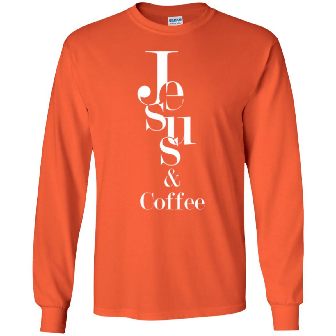 Merry Christas T-shirt Jesus And Coffee Orange
