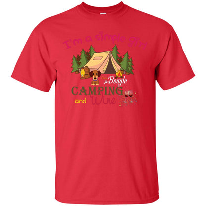I’m A Simple Girl I Love Beagle Camping And Wine Shirt Red