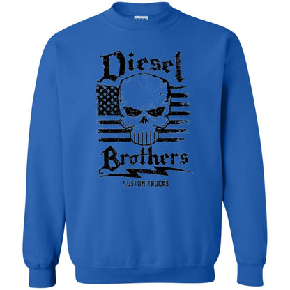 Diesel Brothers Custom Trucks Skull Usa Flag T-shirt