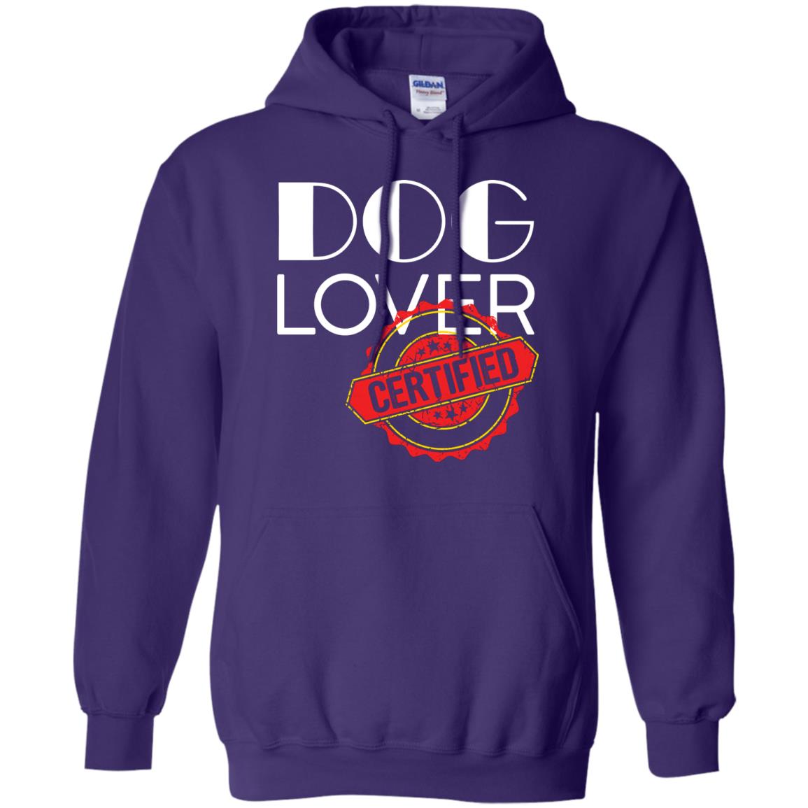 Dog Lover T-shirt Certified Purple