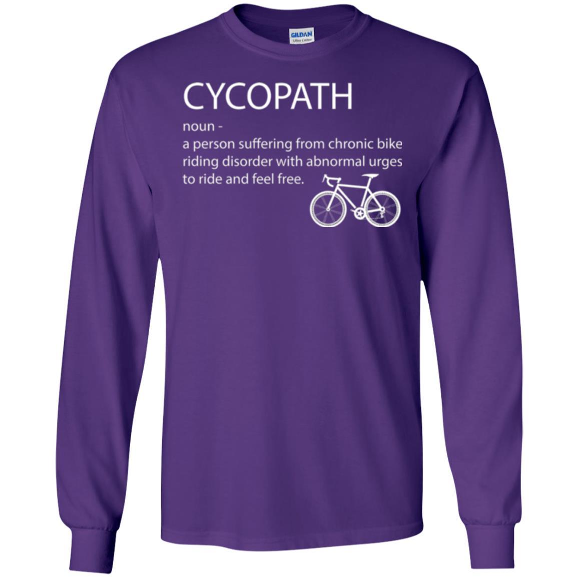 Biker T-shirt Cycopath Definition T-shirt Purple