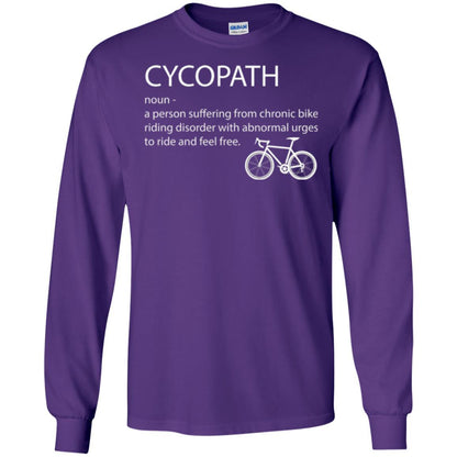 Biker T-shirt Cycopath Definition T-shirt Purple