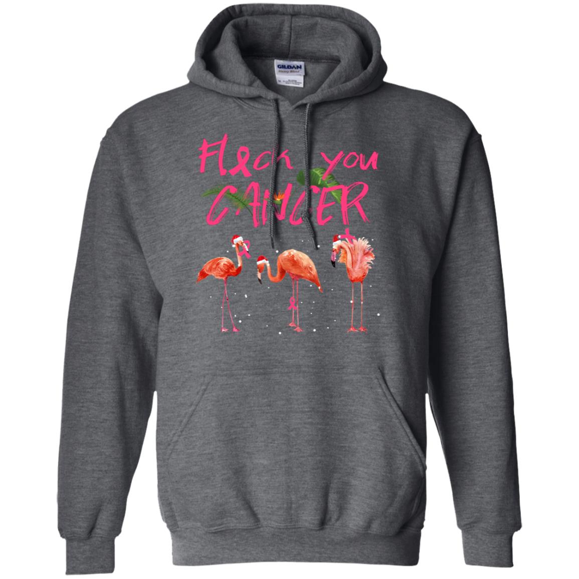 Flock You Cancer Breast Cancer Awareness Gift Shirt Dark Heather