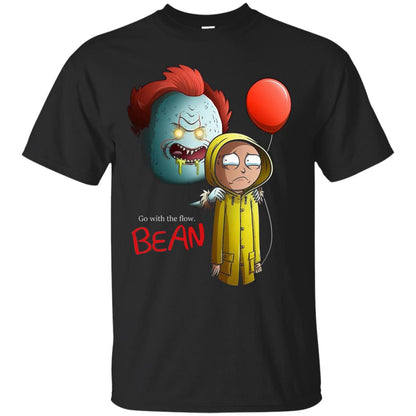 Go With The Flow It And Bean Horror Movie Shirt Black