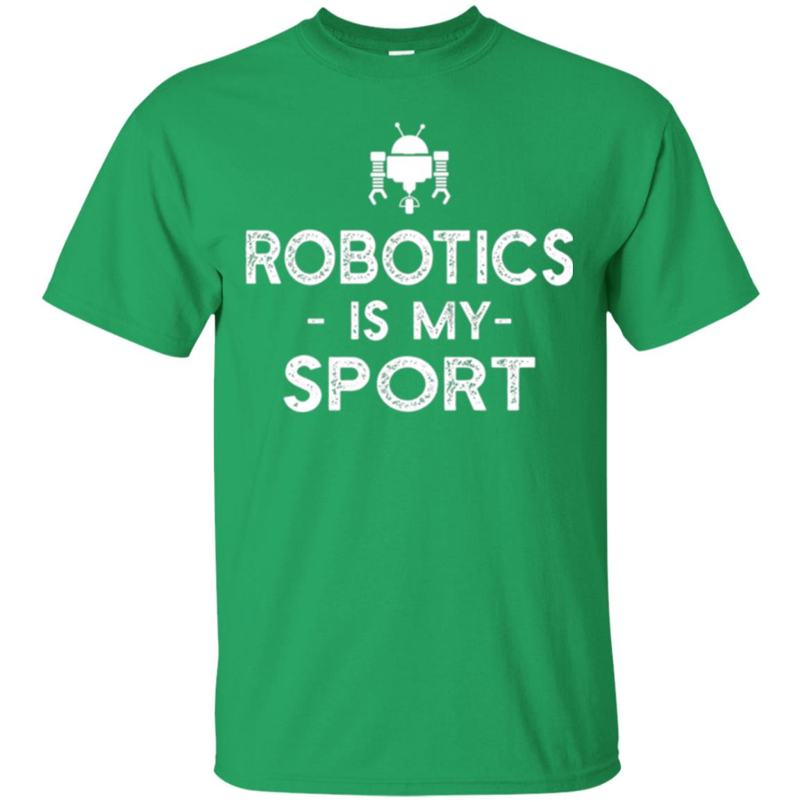 Robot Coder T-shirt Robotics Is My Sport Irish Green