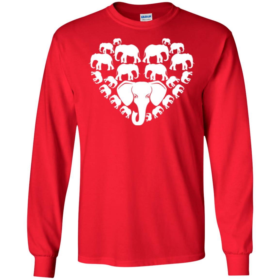 Elephant Lovers T-shirt Special Elephant Heart Red