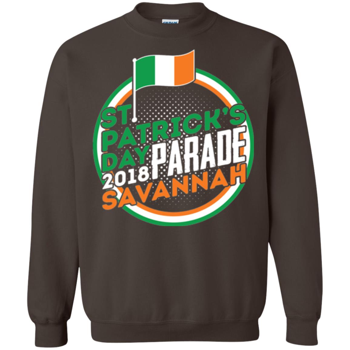 Parade Savannah 2018 Ireland Flag St. Patrick_s Day T-shirt Dark Chocolate