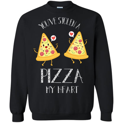 Pizza Lover T-shirt You've Stolen A Pizza My Heart Black
