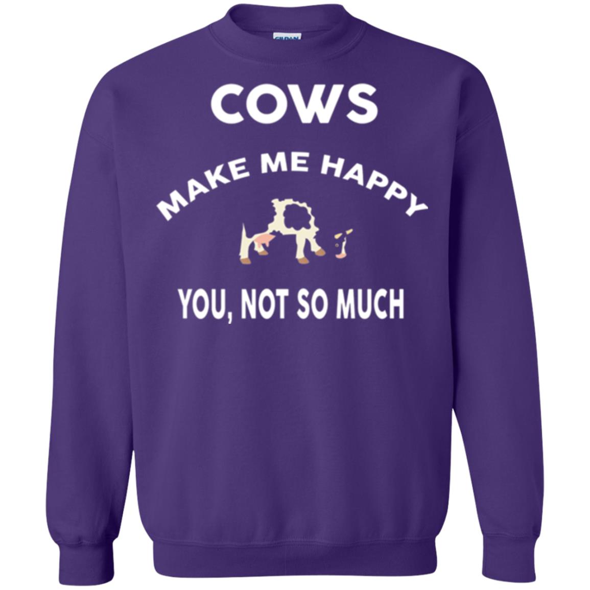 Cow Lovers T-shirt Cows Make Me Happy You Not So Much Purple