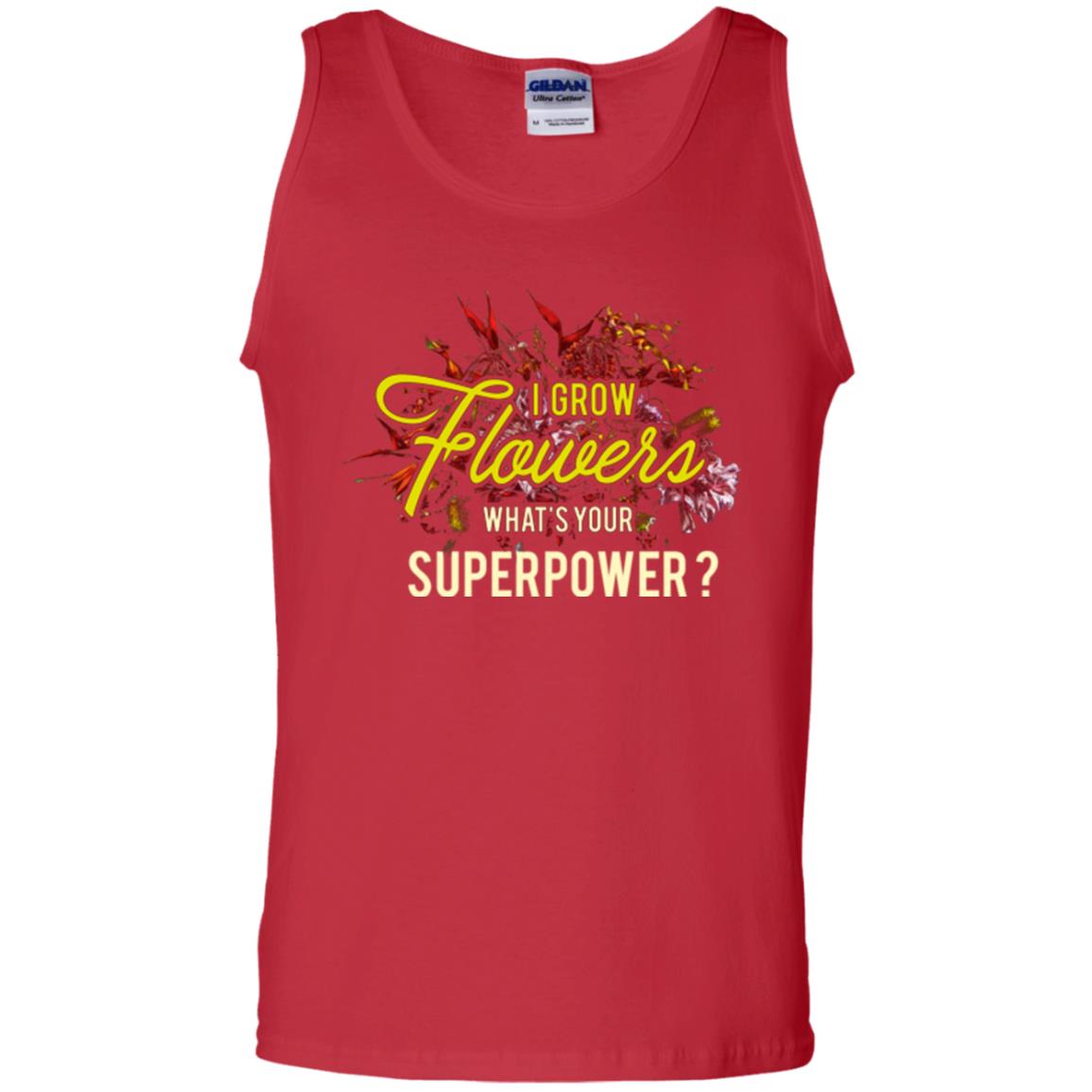 Florist T-shirt I Grow Flowers What's Your Superpower Red