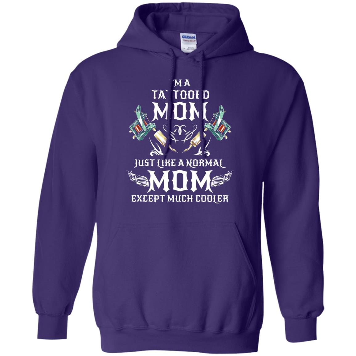 Funny Tattoo Mom Shirt I Am Tattooed Mom Purple
