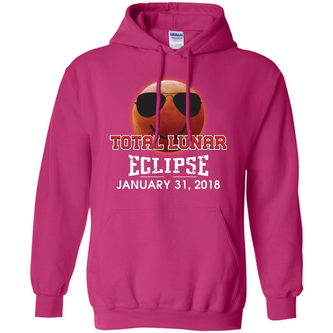 Blood Moon T-shirt Total Lunar Eclipse January 31. 2018 Heliconia