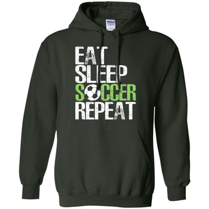 Soccer T-shirt Eat Sleep Soccer Repeat Forest Green