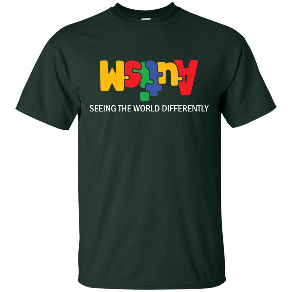 Autism Awareness T-shirt Seeing The World Differently Forest