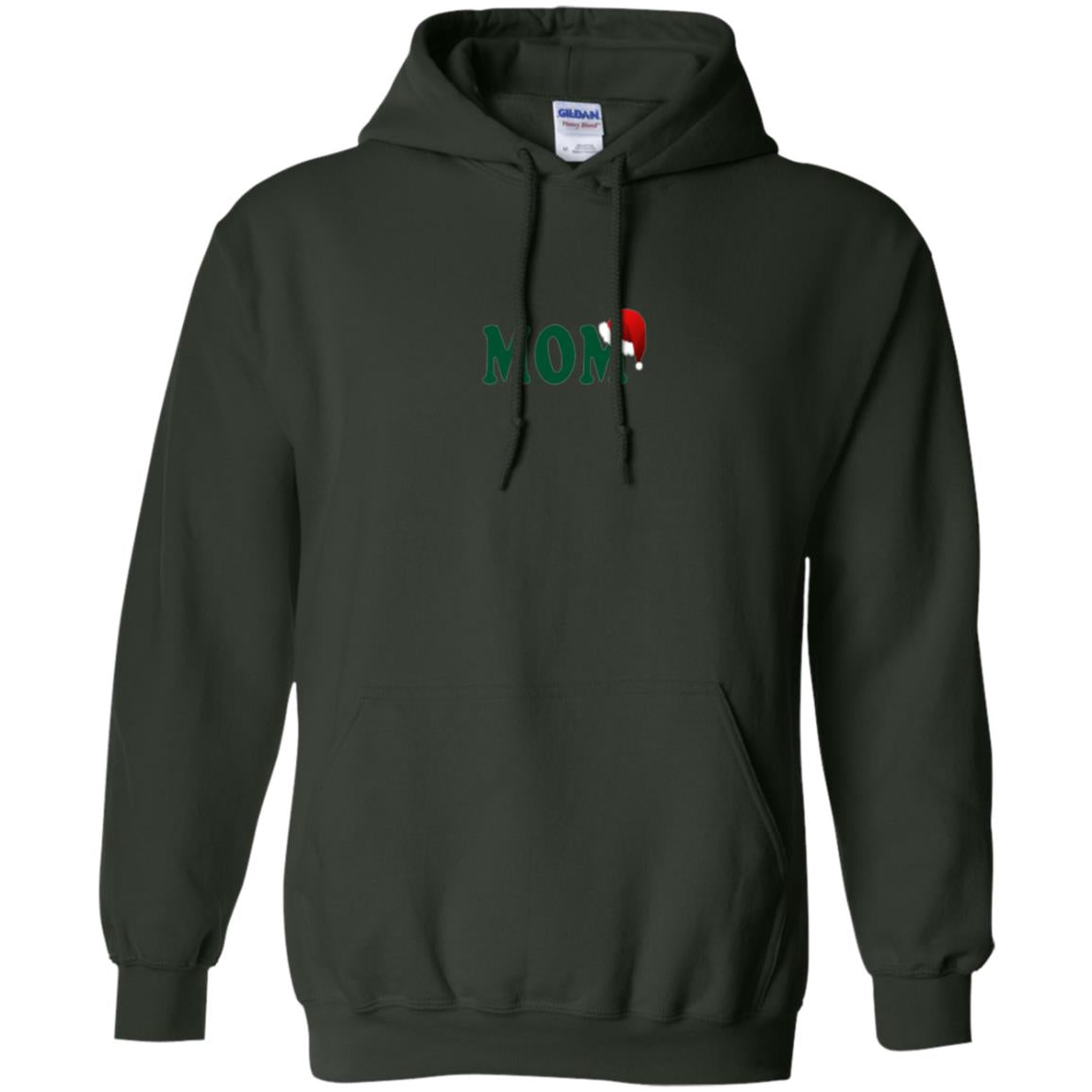Christmas T-shirt Mom Santa Forest Green