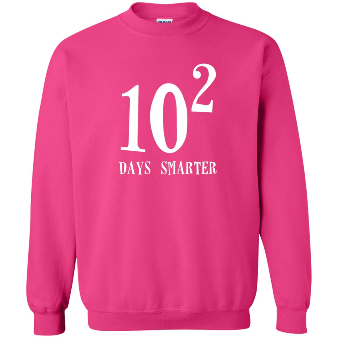 Funny Math 100th Day T-shirt 10 Squared Is 100 Days Smarter Heliconia