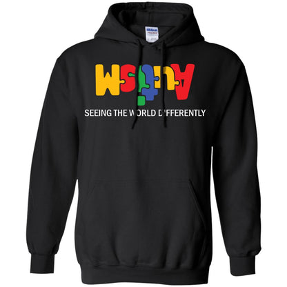 Autism Awareness T-shirt Seeing The World Differently Black