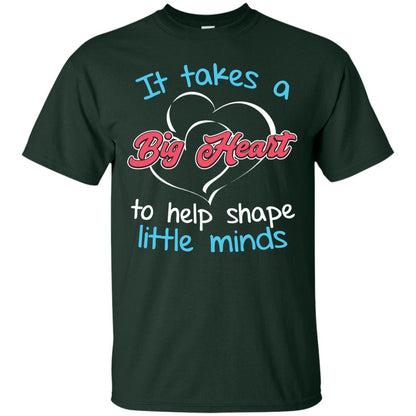 It Takes A Big Heart Funny Teacher T-shirt Forest