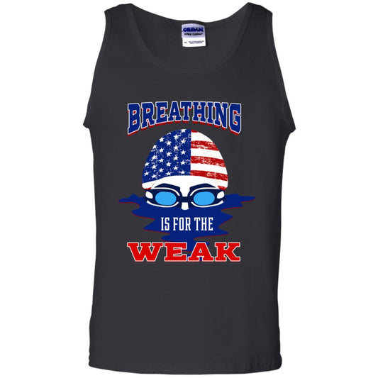 Breathing Is For The Weak Swimmer Gift Shirt Black