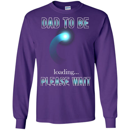 Daddy T-shirt Dad To Be Loading Please Wait Purple